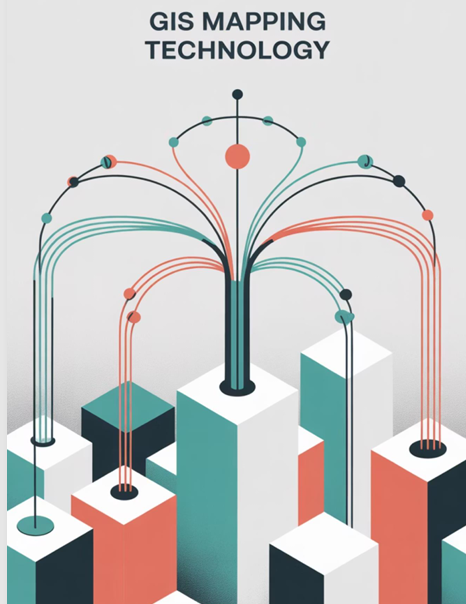 A conceptual map showing network planning and geospatial intelligence.